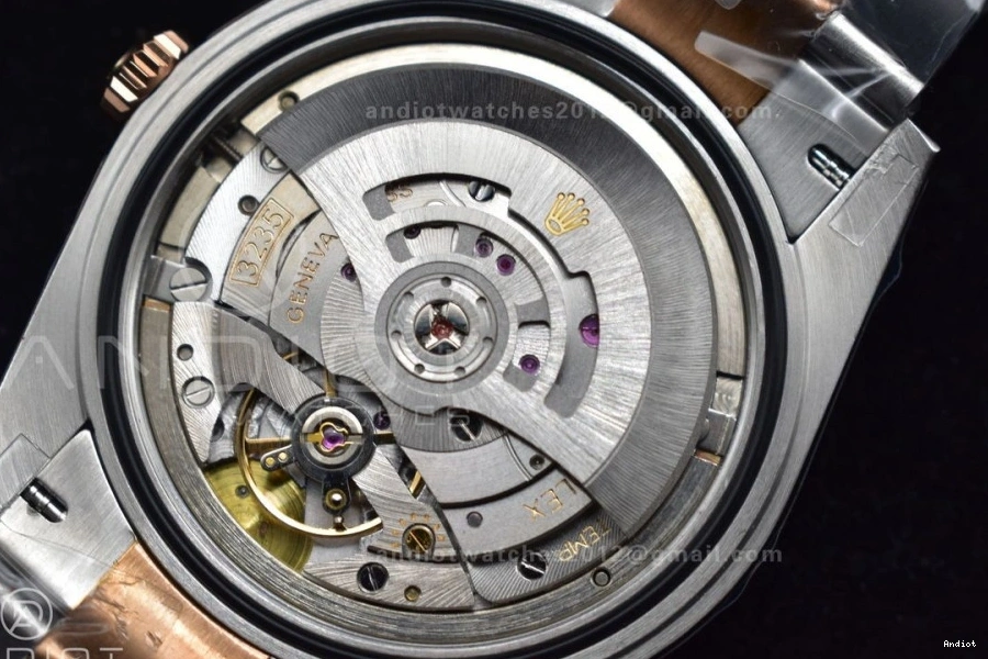 GMF 41 Bracelet RG Best 126333 RG Dial Coffee DateJust Plated on Oyster A3235 SS Edition 0329